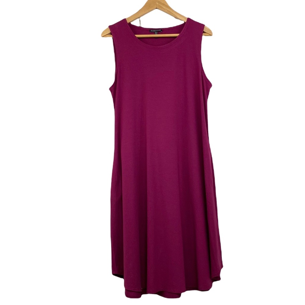 Eileen Fisher Merlot color Sleeveless Swing Dress